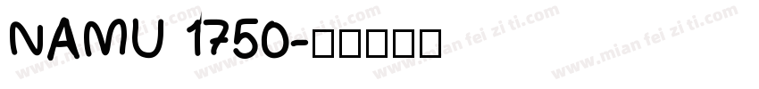 NAMU 1750字体转换